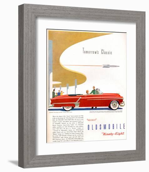 Oldsmobile-Tomorrow's Classic-null-Framed Art Print