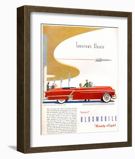 Oldsmobile-Tomorrow's Classic-null-Framed Art Print