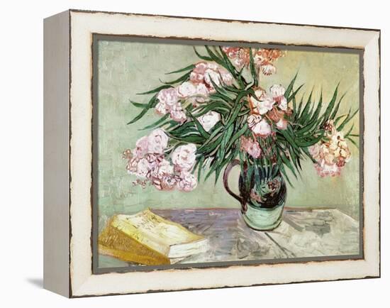 Oleanders and Books, 1888-Vincent van Gogh-Framed Premier Image Canvas