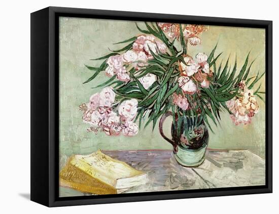 Oleanders and Books, 1888-Vincent van Gogh-Framed Premier Image Canvas