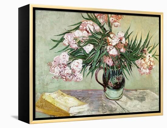 Oleanders and Books, 1888-Vincent van Gogh-Framed Premier Image Canvas