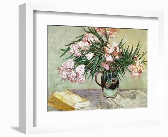 Oleanders and Books, 1888-Vincent van Gogh-Framed Giclee Print