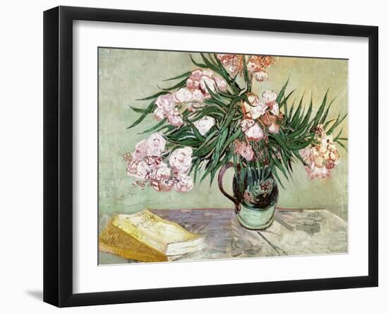 Oleanders and Books, 1888-Vincent van Gogh-Framed Giclee Print