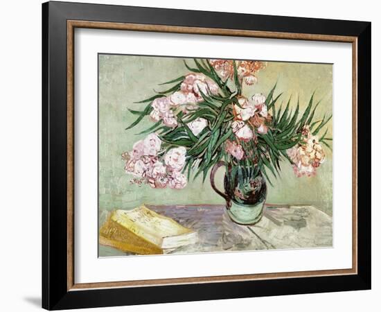 Oleanders and Books, 1888-Vincent van Gogh-Framed Giclee Print