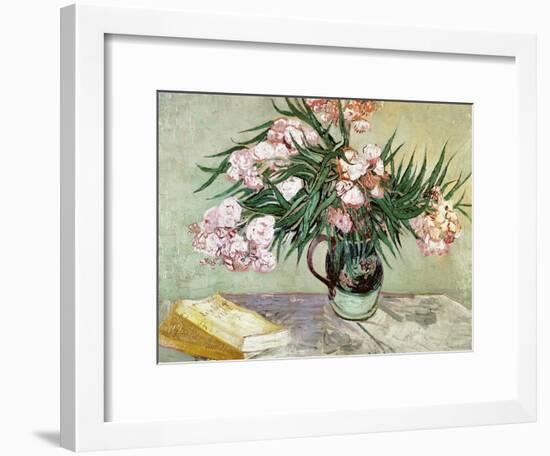 Oleanders and Books, 1888-Vincent van Gogh-Framed Premium Giclee Print