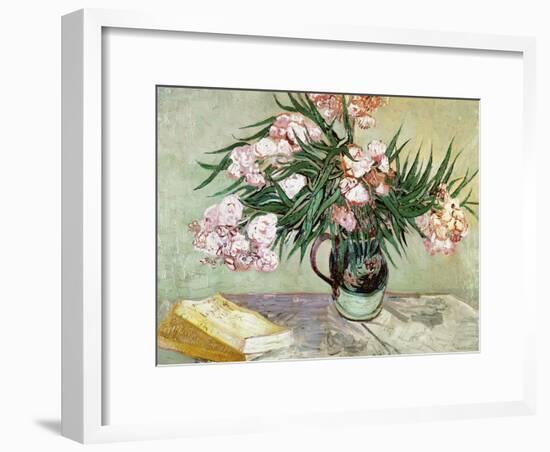 Oleanders and Books, 1888-Vincent van Gogh-Framed Premium Giclee Print