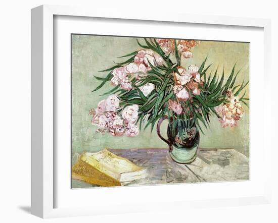 Oleanders and Books, 1888-Vincent van Gogh-Framed Premium Giclee Print