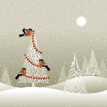 Christmas Tree in Winter Forest-Oleg Iatsun-Framed Art Print