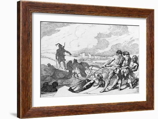 Oleg of Novgorod's Campaign Against Constantinople, before 1839-Fyodor Antonovich Bruni-Framed Giclee Print