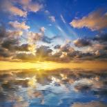 Beautiful Seascape. Deep Blue Sky at Sunny Day. Sky Background-Oleh Honcharenko-Premier Image Canvas