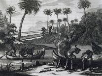 Fighting Between Tribes of Lower Ethiopia, Engraving from Description of Africa-Olfert Dapper-Giclee Print