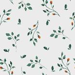 Vector Pattern with Flowers and Plants. Floral Decor. Original Floral Seamless Background. Bright C-Olga Alekseenko-Art Print