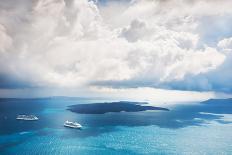 Stormy Clouds over the Sea, Santorini Island, Greece-Olga Gavrilova-Premier Image Canvas