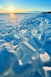 Ice pile of broken shelf ice, Lake Baikal, Siberia, Russia-Olga Kamenskaya-Photographic Print