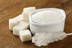 Several Types Of White Sugar - Refined Sugar And Granulated Sugar-Olga Krig-Photographic Print