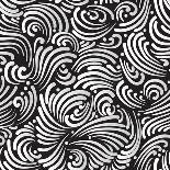 Abstract Black And White Background, Seamless Pattern-Olga Lebedeva-Premium Giclee Print