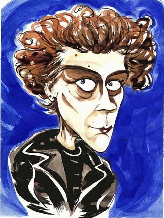 Olga Neuwirth- caricature of Austrian composer' Giclee Print