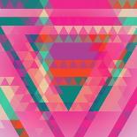 Geometric Colorful Abstract Background. Retro Design. Vector Illustration EPS 10.-Olha Kostiuk-Art Print