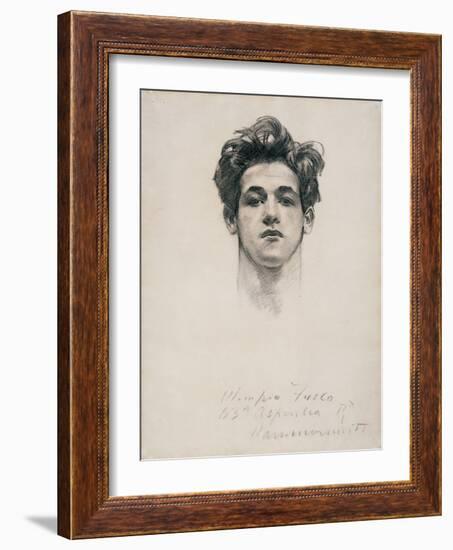 Olimpio Fusco, C.1900-10 (Charcoal & Stump on Paper)-John Singer Sargent-Framed Giclee Print