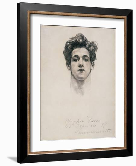 Olimpio Fusco, C.1900-10 (Charcoal & Stump on Paper)-John Singer Sargent-Framed Giclee Print