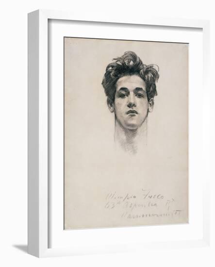 Olimpio Fusco, C.1900-10 (Charcoal & Stump on Paper)-John Singer Sargent-Framed Giclee Print