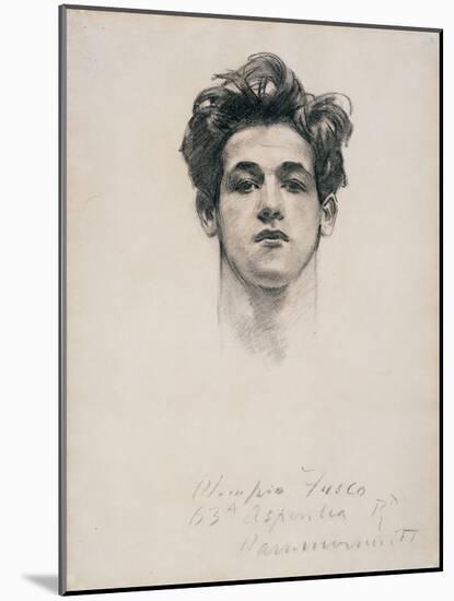 Olimpio Fusco, C.1900-10 (Charcoal & Stump on Paper)-John Singer Sargent-Mounted Giclee Print