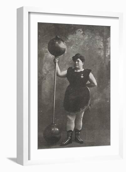 Olimpique Palace. Miss Annet Leuth (La donna piu forte del mondo), leveur de poids-null-Framed Giclee Print
