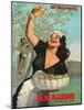 Olio Radino Italian Olive Oil - Pure and Delicious - Vintage Advertising Poster, 1948-Gino Boccasile-Mounted Art Print