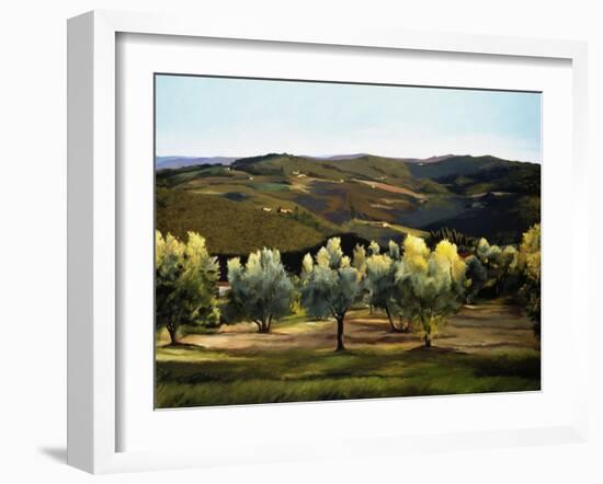 Olive Grove in Italy-Helen J. Vaughn-Framed Giclee Print