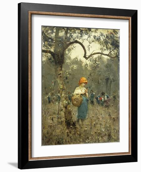 Olive Harvest, 1873-Francesco Paolo Michetti-Framed Giclee Print