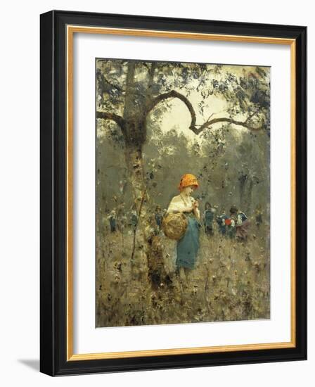 Olive Harvest, 1873-Francesco Paolo Michetti-Framed Giclee Print