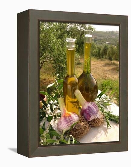 Olive Oil And Garlic-Tony Craddock-Framed Premier Image Canvas