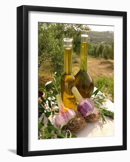 Olive Oil And Garlic-Tony Craddock-Framed Photographic Print