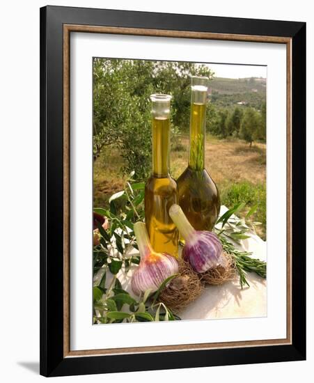 Olive Oil And Garlic-Tony Craddock-Framed Photographic Print