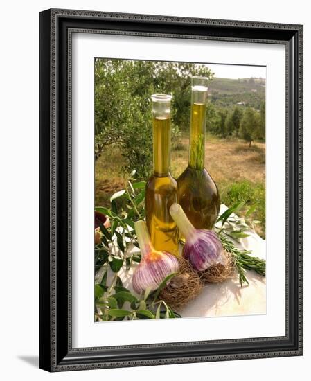 Olive Oil And Garlic-Tony Craddock-Framed Photographic Print