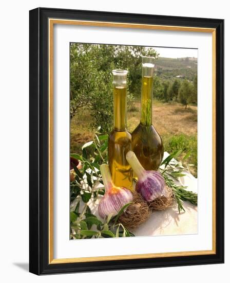 Olive Oil And Garlic-Tony Craddock-Framed Photographic Print