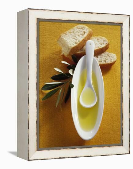 Olive Oil, Ciabatta and Olive Branch-null-Framed Premier Image Canvas