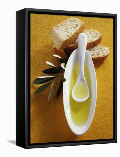 Olive Oil, Ciabatta and Olive Branch-null-Framed Premier Image Canvas