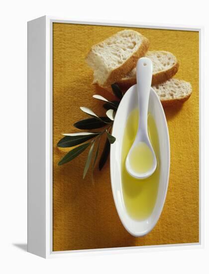 Olive Oil, Ciabatta and Olive Branch-null-Framed Premier Image Canvas