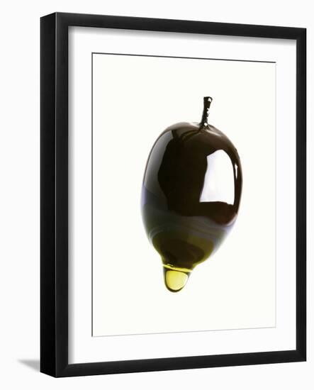 Olive Oil Dripping from an Olive-Dieter Heinemann-Framed Photographic Print