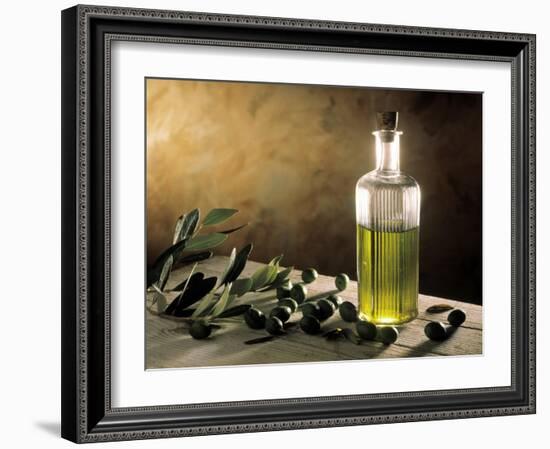 Olive Oil in Bottle, Olives-Michael Brauner-Framed Photographic Print