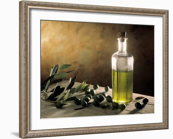 Olive Oil in Bottle, Olives-Michael Brauner-Framed Photographic Print