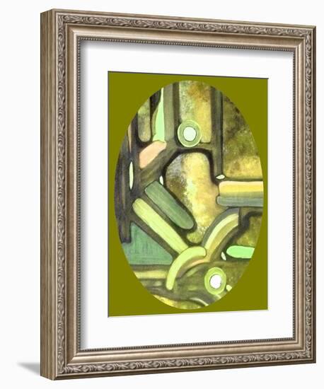 Olive Passage-Ruthie Digital Abstract-Framed Art Print