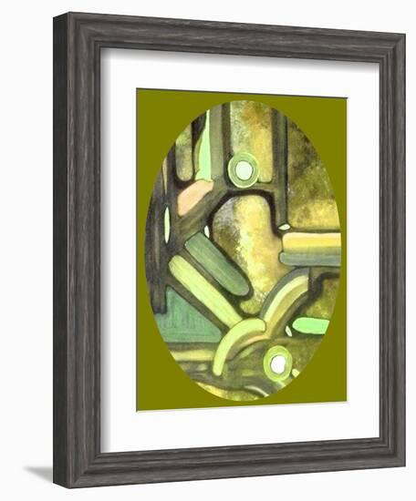 Olive Passage-Ruthie Digital Abstract-Framed Art Print