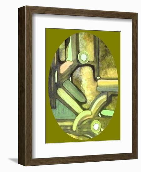 Olive Passage-Ruthie Digital Abstract-Framed Art Print