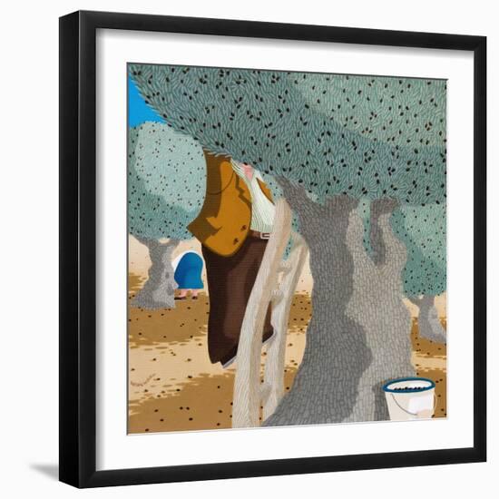 Olive Pickers, 2011-Victoria Webster-Framed Giclee Print