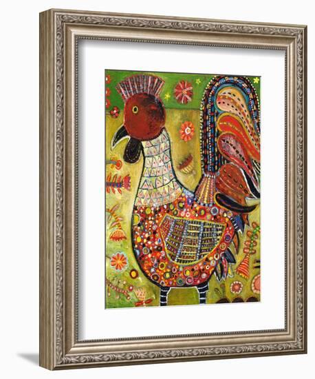 Olive Rooster-Jill Mayberg-Framed Giclee Print