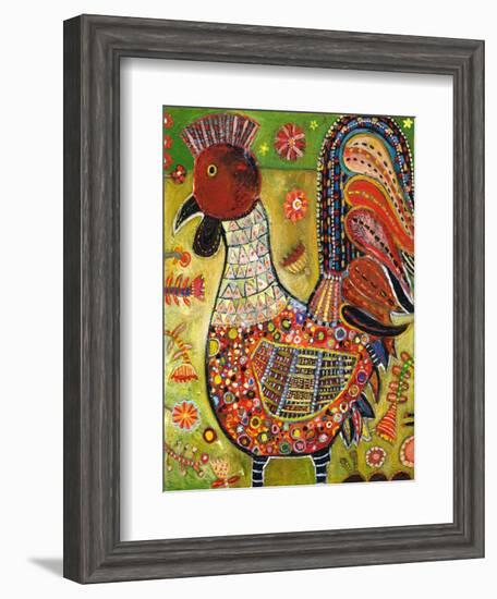 Olive Rooster-Jill Mayberg-Framed Giclee Print