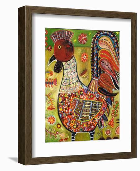 Olive Rooster-Jill Mayberg-Framed Giclee Print