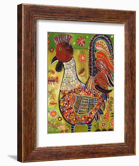 Olive Rooster-Jill Mayberg-Framed Giclee Print